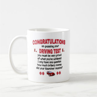 Funny Driving Test Novelty Kaffeetasse