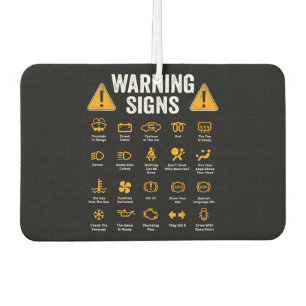 Funny Driving Warning Signs 101 Auto Mechanic Gift Autolufterfrischer