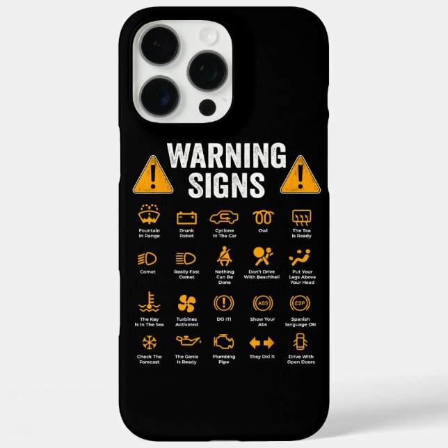 Funny Driving Warning Signs 101 Auto Mechanic Gift Case-Mate iPhone Hülle (Rückseite)