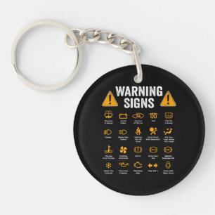 Funny Driving Warning Signs 101 Auto Mechanic Gift Schlüsselanhänger