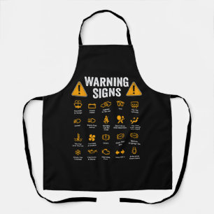 Funny Driving Warning Signs 101 Auto Mechanic Gift Schürze