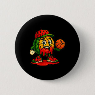 Funny Driving Watermelon Basketball Watermelon Da Button