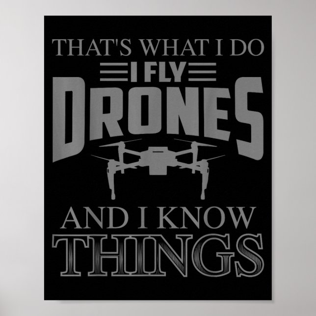 Funny Drone Art For Men Women Boys Drone Racing Dr Poster (Vorne)