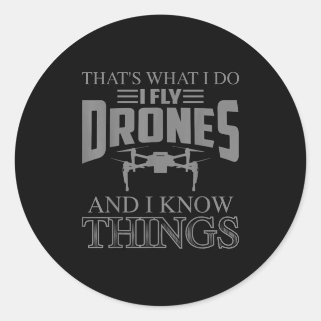 Funny Drone Art For Men Women Boys Drone Racing Dr Runder Aufkleber (Vorderseite)