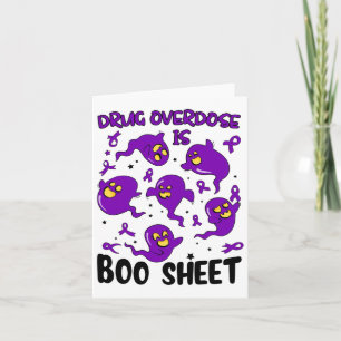 Funny Drug Overdose is Booblé Ghost Halloween C Karte