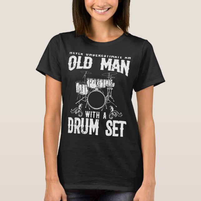 Funny Drummer Art for Men Drum Player Drummi T-Shirt (Vorderseite)