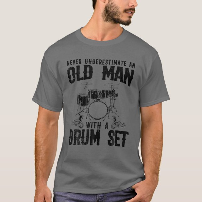 Funny Drummer Art for Men Drum Player Drummi T-Shirt (Vorderseite)