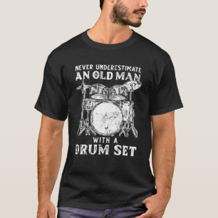 Funny Drummer Art for Men Drum Player Drummi T-Shirt