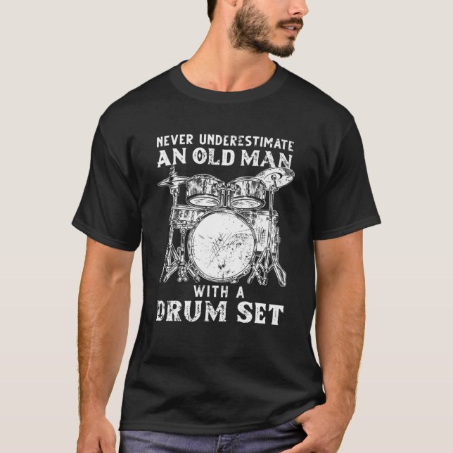 Funny Drummer Art for Men Drum Player Drummi T-Shirt (Vorderseite)