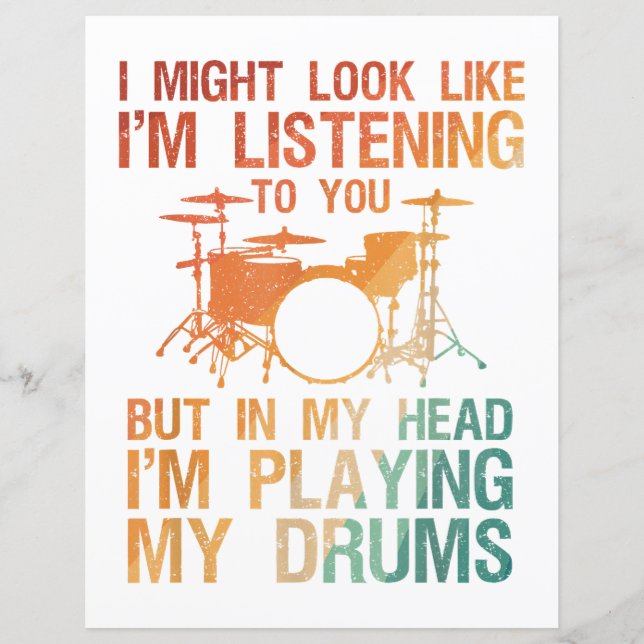 Funny Drummer Art for Men Drum Player Percus (Vorderseite)