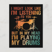 Funny Drummer Art for Men Drum Player Percus