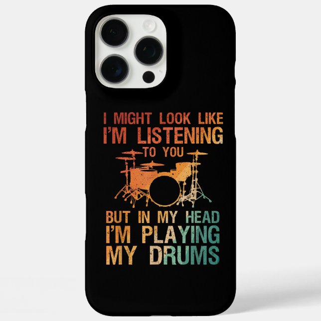 Funny Drummer Art for Men Drum Player Percus Case-Mate iPhone Hülle (Rückseite)