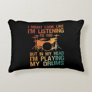 Funny Drummer Art for Men Drum Player Percus Dekokissen