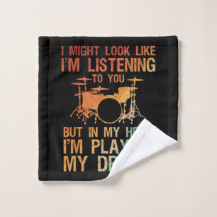 Funny Drummer Art for Men Drum Player Percus Waschlappen
