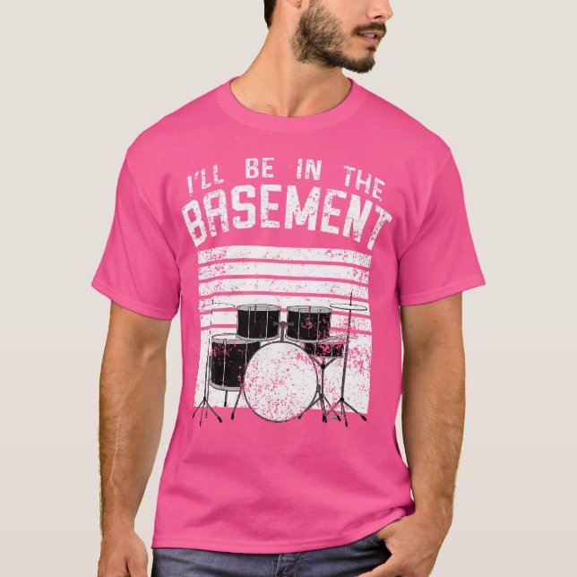 Funny Drummer Art for Men Drum Set Cooles Drumming T-Shirt (Vorderseite)