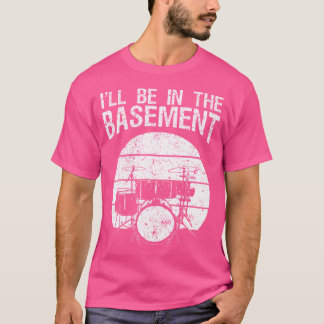 Funny Drummer Art for Men Drum Set Drumming T-Shirt