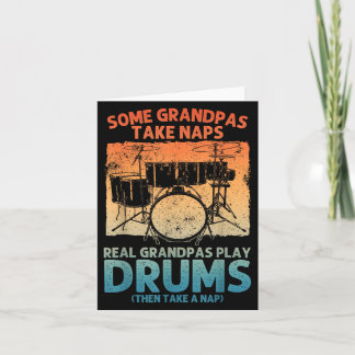 Funny Drummer Art für Großvater Männer Drumline Dr Karte