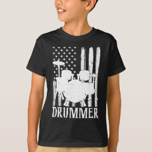 Funny Drummer Art kids T-Shirt