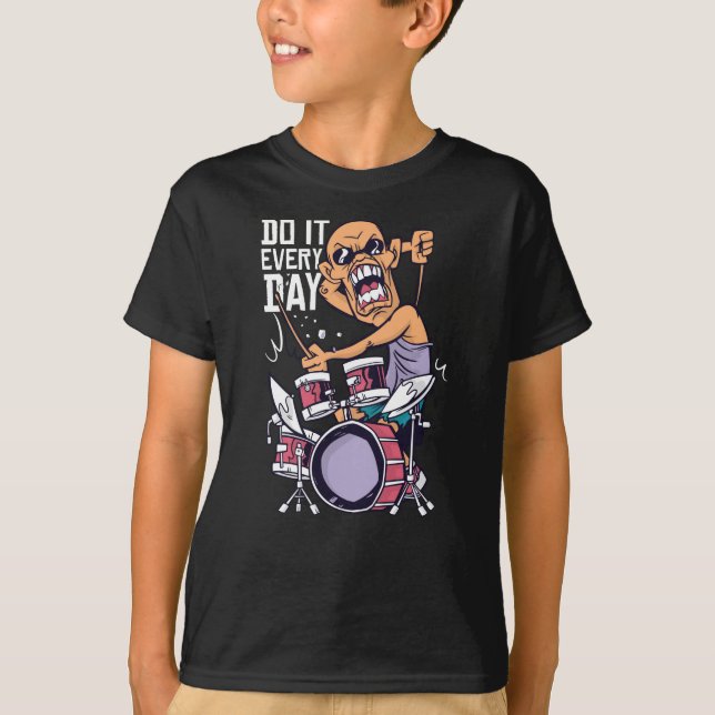 Funny Drummer Drums Gift T-Shirt (Vorderseite)