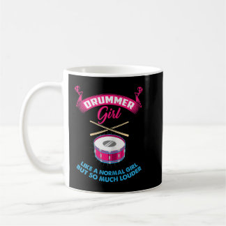 Funny Drummer Girl Music Marching Band Drumming Pe Kaffeetasse