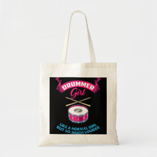 Funny Drummer Girl Music Marching Band Drumming Pe Tragetasche