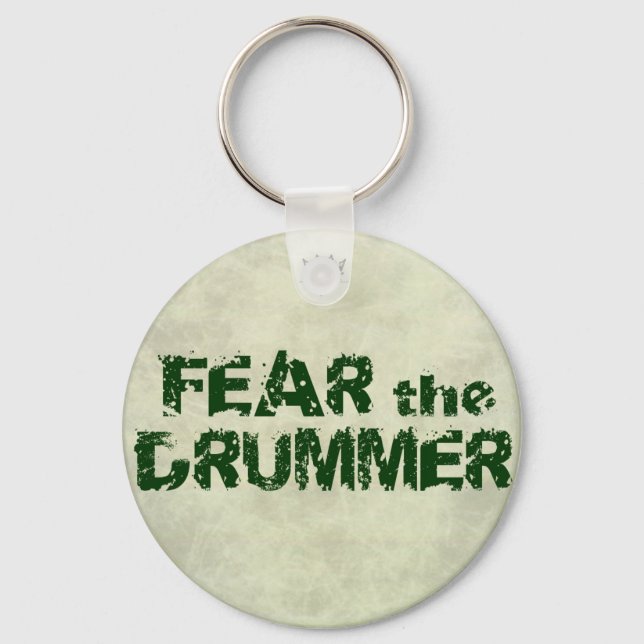 Funny Drummer Key Chains Angst der Drummer Schlüsselanhänger (Vorderseite)