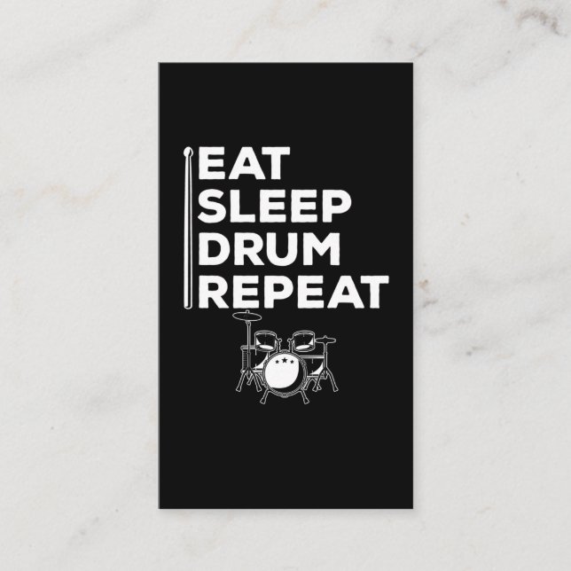 Funny Drummer Music Lover Drumming Visitenkarte (Vorderseite)