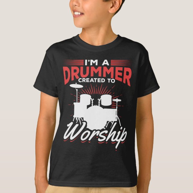 Funny Drummer Quote Drum Set T-Shirt (Vorderseite)