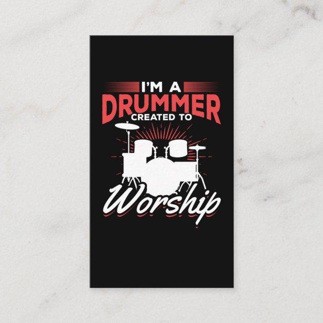 Funny Drummer Quote Drum Set Visitenkarte (Vorderseite)