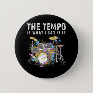 Funny Drummer Quote Drumset Rock Band Musiker Button