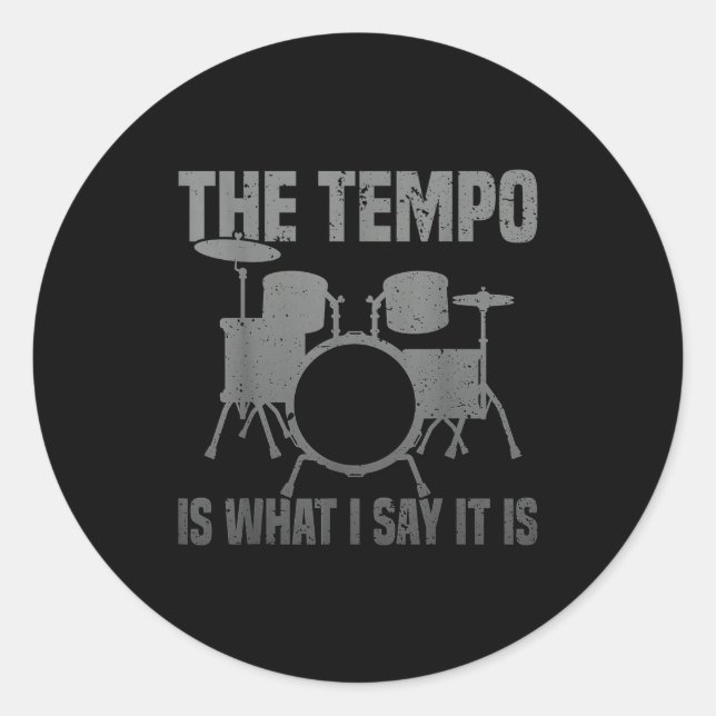 Funny Drumming Art For Men Women Drumline Drum Set Runder Aufkleber (Vorderseite)