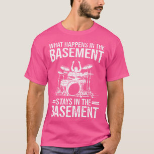 Funny Drumming T-Shirt Damen Drumline Drum Set