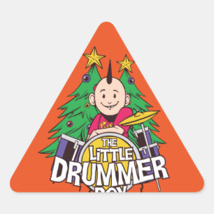 Funny Drums Christmas Design für Drummer Boy Dreieckiger Aufkleber