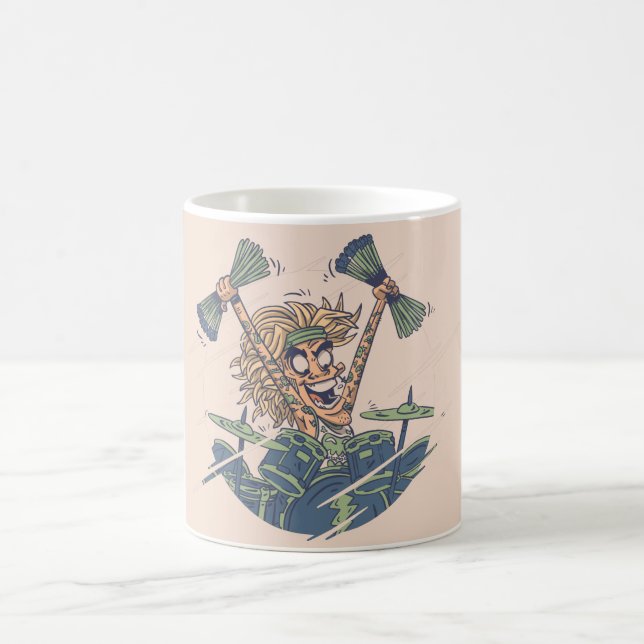 Funny Drums Design für Trommler Kaffeetasse (Mittel)