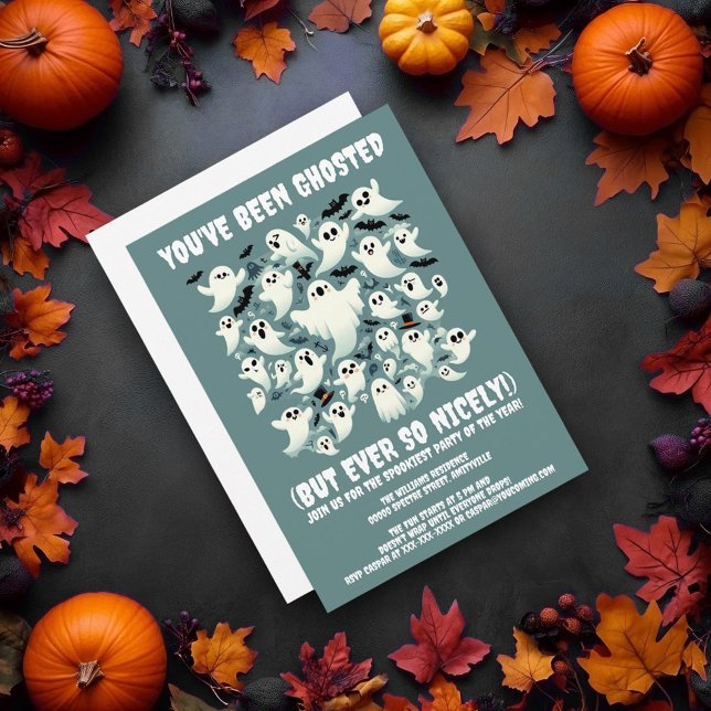 Funny, du bist gehostet worden! Gespenster Einladung (Funny You've Been Ghosted Haunting of Ghosts Invitation Cover Photo)