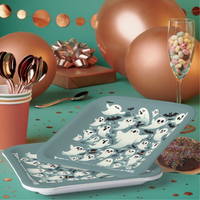 Funny, du bist gehostet worden! Gespenster Pappteller (Multi)