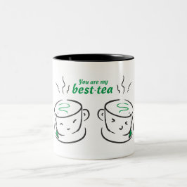 Funny, du bist mein bester Tee, du bist meine Best Zweifarbige Tasse