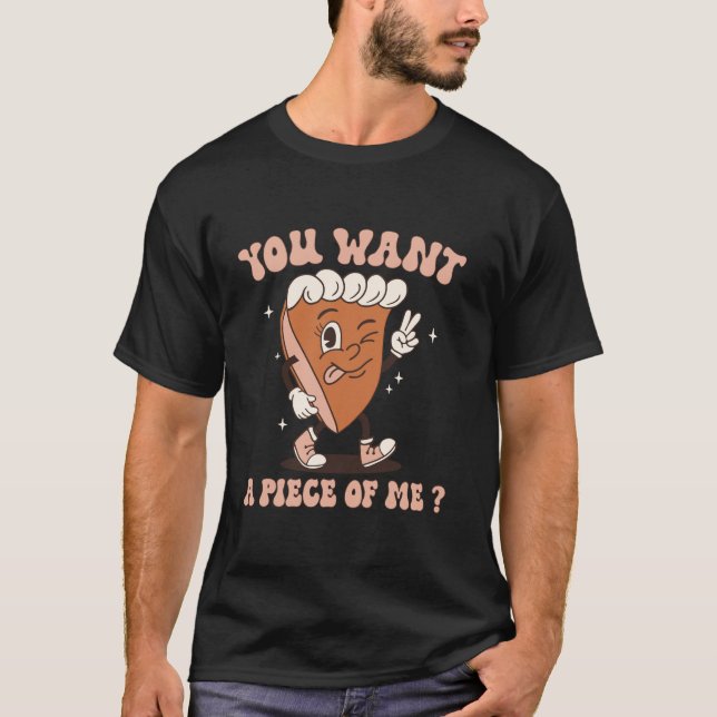 Funny, du Will ein Stück von mir Kawaii Pumpkin Pi T-Shirt (Vorderseite)