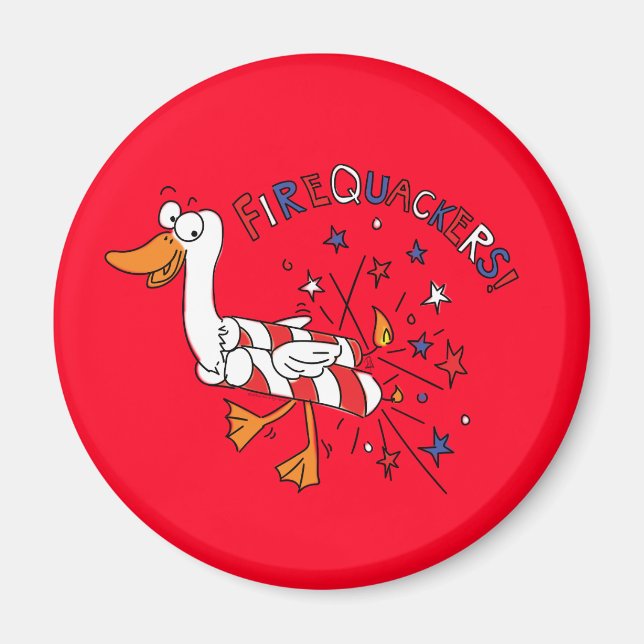 Funny Duck 4. Juli Kinder Niedlich Magnet (Vorne)