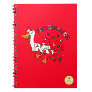 Funny Duck 4. Juli Kinder Niedlich Notizblock