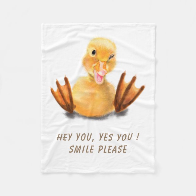 Funny Duck Baby Fleece Blanket (Vorderseite)