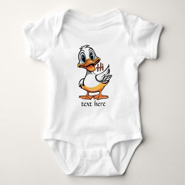 Funny Duck Baby Strampler (Vorderseite)