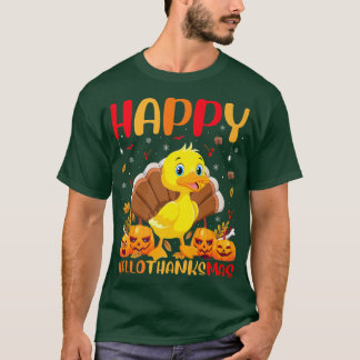 Funny Duck Bird Lover Happy Duck HelloThanksMas T-Shirt
