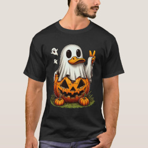 Funny Duck Boo Halloween Ghost Damen Mens Kinder K T-Shirt