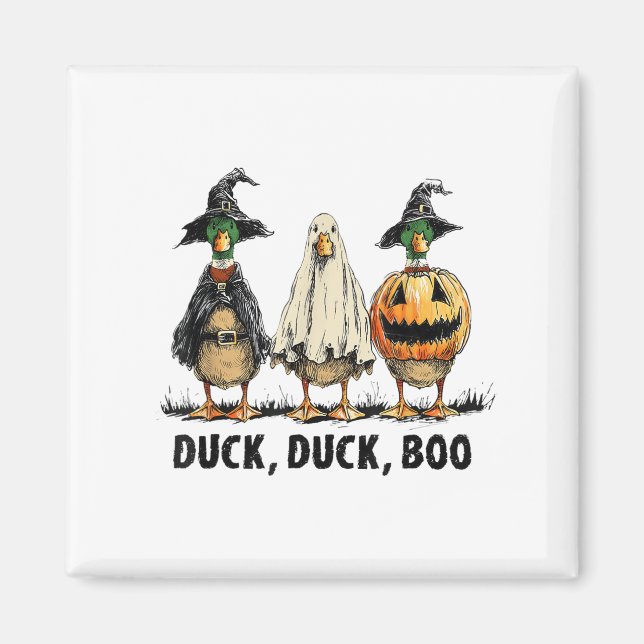Funny Duck Boo Halloween Kostümduck Magnet (Vorne)