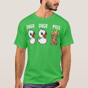 Funny Duck Cat Pun Meme Men Frauen Kinder Hübsche  T-Shirt