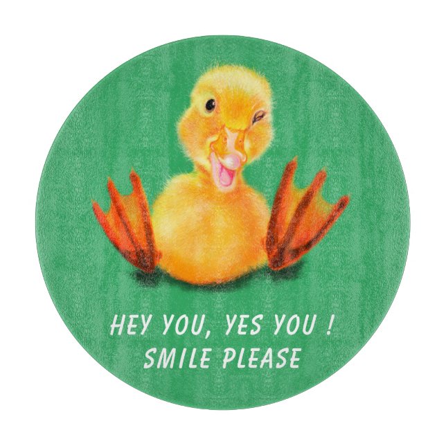 Funny Duck Cutting Board Schneidebrett (Vorderseite)