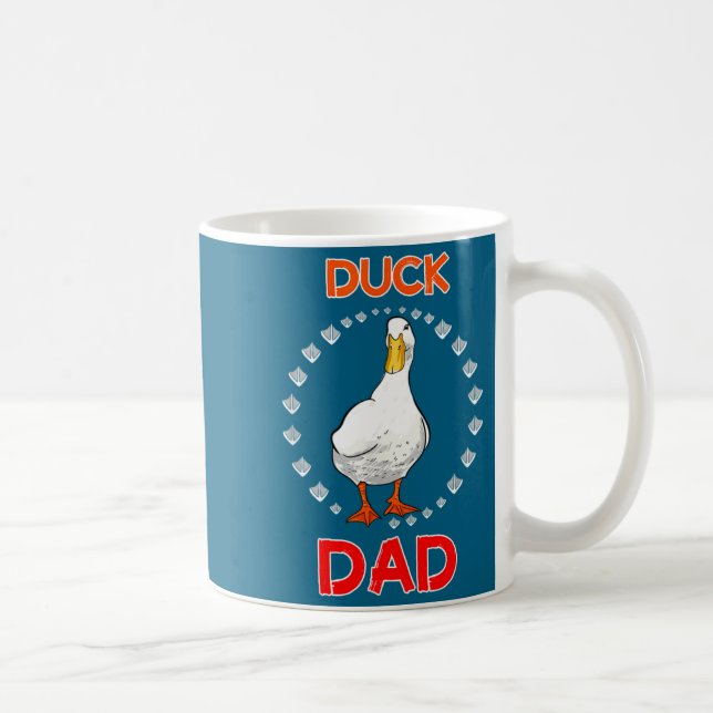 Funny Duck Dad Duck Lover Funny Duck Owner For Men Kaffeetasse (Rechts)