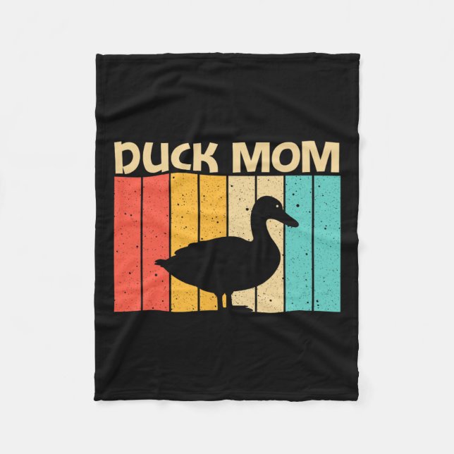 Funny Duck Design Mama Mutter Duck Bauer Hunti Fleecedecke (Vorderseite)