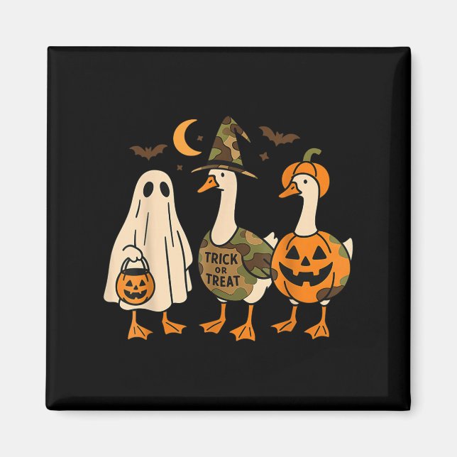Funny Duck Duck Boo Halloween Costume Duck  Magnet (Vorne)